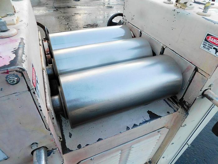 Used 6 in. x 14 in. KEITH THREE ROLL MILL – CORED ROLLS (#9763)