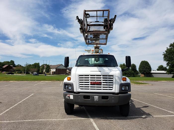 Used 2008 GMC C7500 w/ ALTEC A40P Cable Placer Bucket Truck