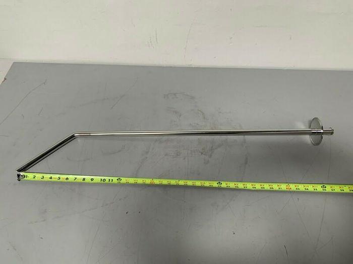 Used Fluid Line 35" Stainless Steel Siphon Tube w/ Slanted Outlet & 3/4" Sanitary Fit