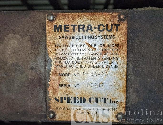 Used Speed Cut Metra Cut Component Saw