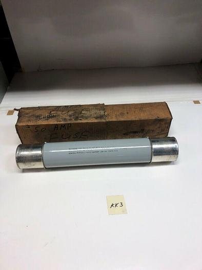 BUSSMAN FUSE 15.5KV 50AMP 60HZ MAX MTG. SIZE D CAT# JDN 50E 19" LONG