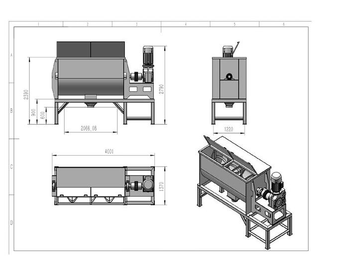 NEW 100 CU. FT. WORKING CAPACITY RIBBON BLENDER - S/S (#9929)