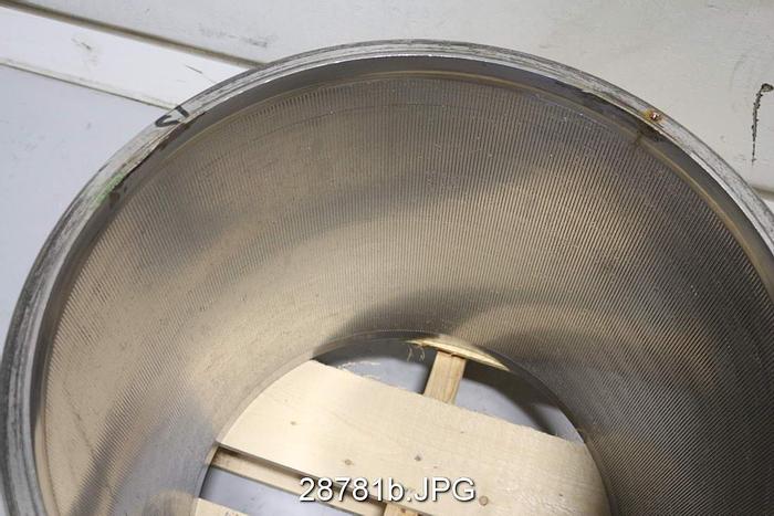 Used Voith VS 10 Slotted Pressure Screen Basket, 0.15mm Slot #28781