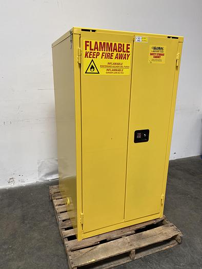 Used JustRite BS60 60 Gallon Flammable Cabinet 65"x 34"x 34" Manual Close