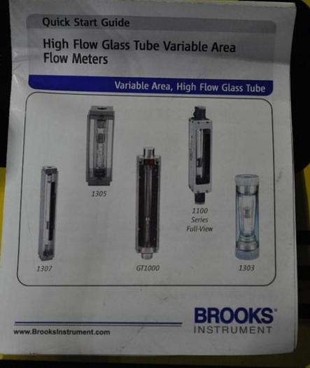 Brooks Instrument High Flow Glass Tube Variable Area Flow Meter GT-1000, 1024NP02AA5F9D00001