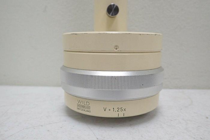 Used Wild Heerbrugg V=1.25x M5 Microscope Dual Iris Diaphragm w/ Photo Tube