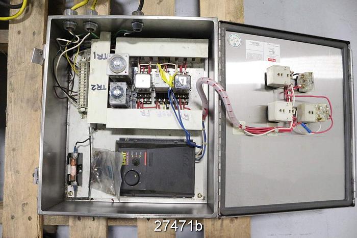 Used Cvn Systems SRA 2000-14S-12 Shower Oscillator, 12" Stroke, 600:1 Ratio, Slow Speed, Dc Powered For Variable Speed Application, Part# 253G-200E-7, Dart Dc Drive #27471
