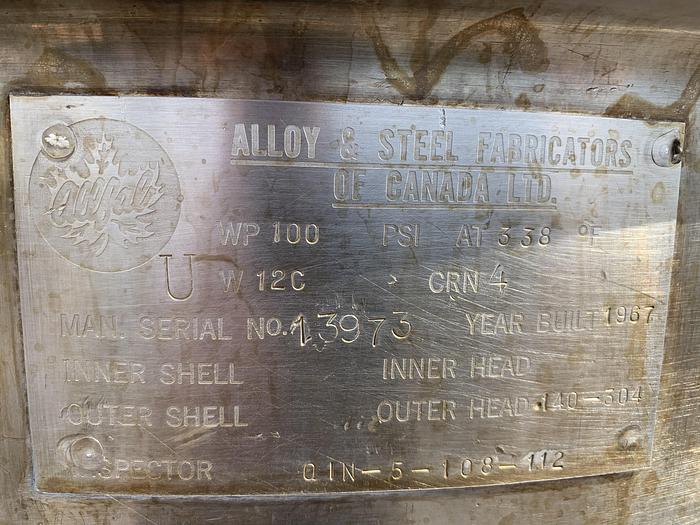 Used B.H Hubbert / All Fab 200 Gallon Stainless Steel Mix Kettle