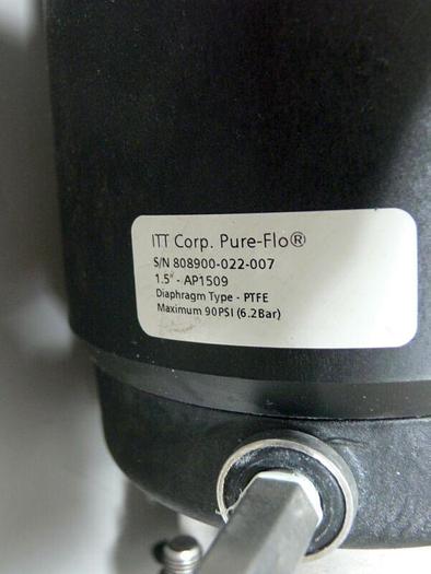 Used Lot of 3 - ITT Pure-Flo 1.5" Diaphragm Actuator w/ Switch (x2) & Diaphragm Valve