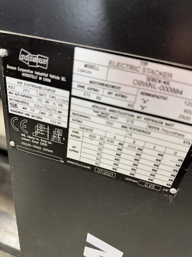 Gebraucht Doosan LSM12N Hubwagen / Elektro-Hochhubwagen