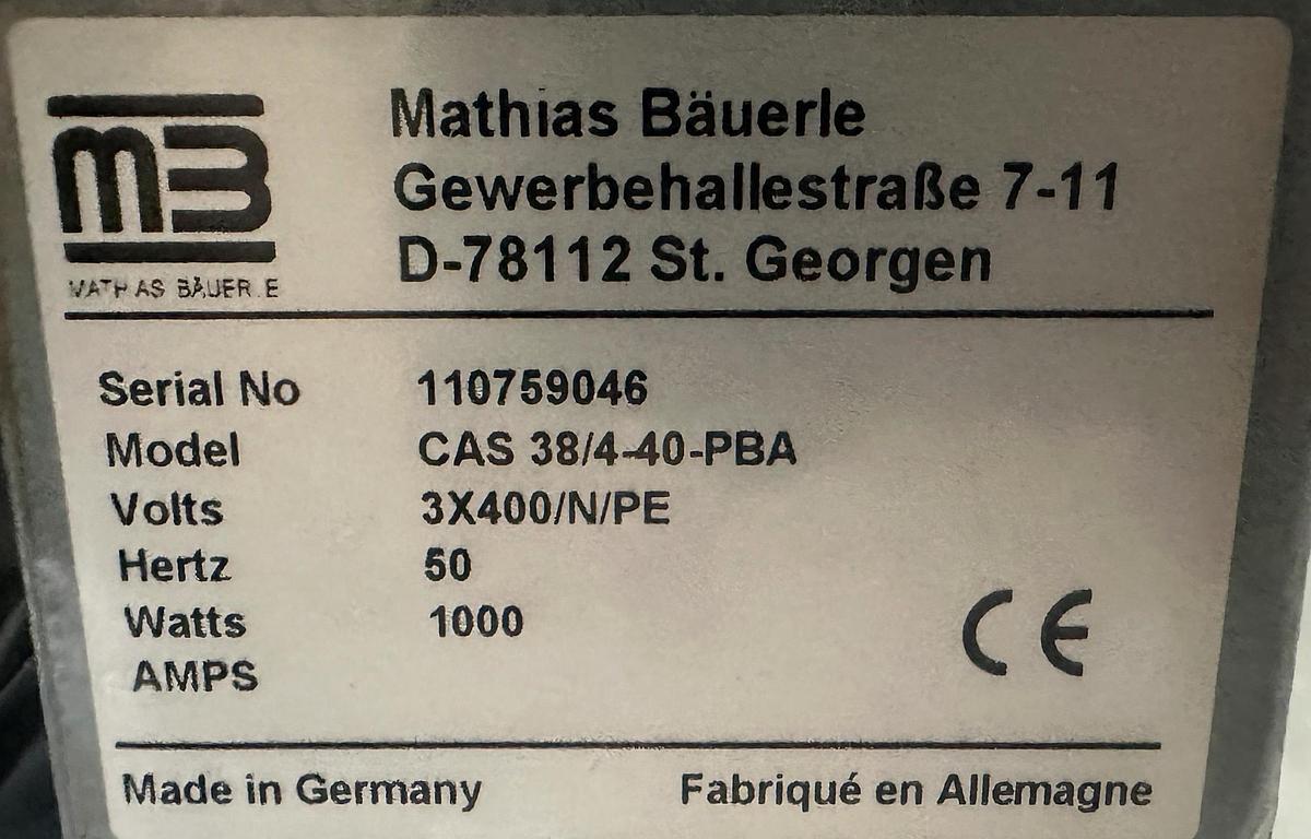 Gebraucht 2011 MB Mathias Bäuerle CAS 38/4-40 mit PBA SKM 36A