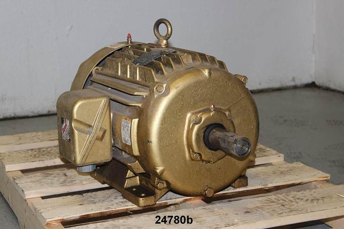 Used Baldor EM2334T Ac Motor, 20Hp, 1765 Rpm, 230/460V, 60Hz, 1.15 Sf, Fr 256T, Code H, Design B, Class F, 93% Efficiency, 84% Pf, Drive End Bearing 6309, Opp End 6208 #24780