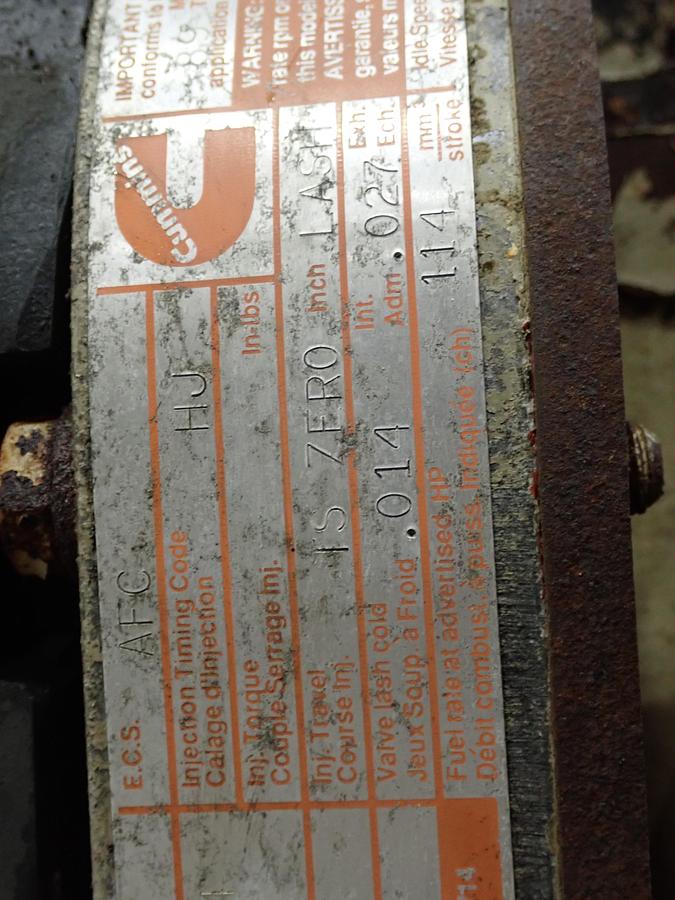Used 1989 Cummins LTA10-240 Diesel Truck Engine CPL 1224