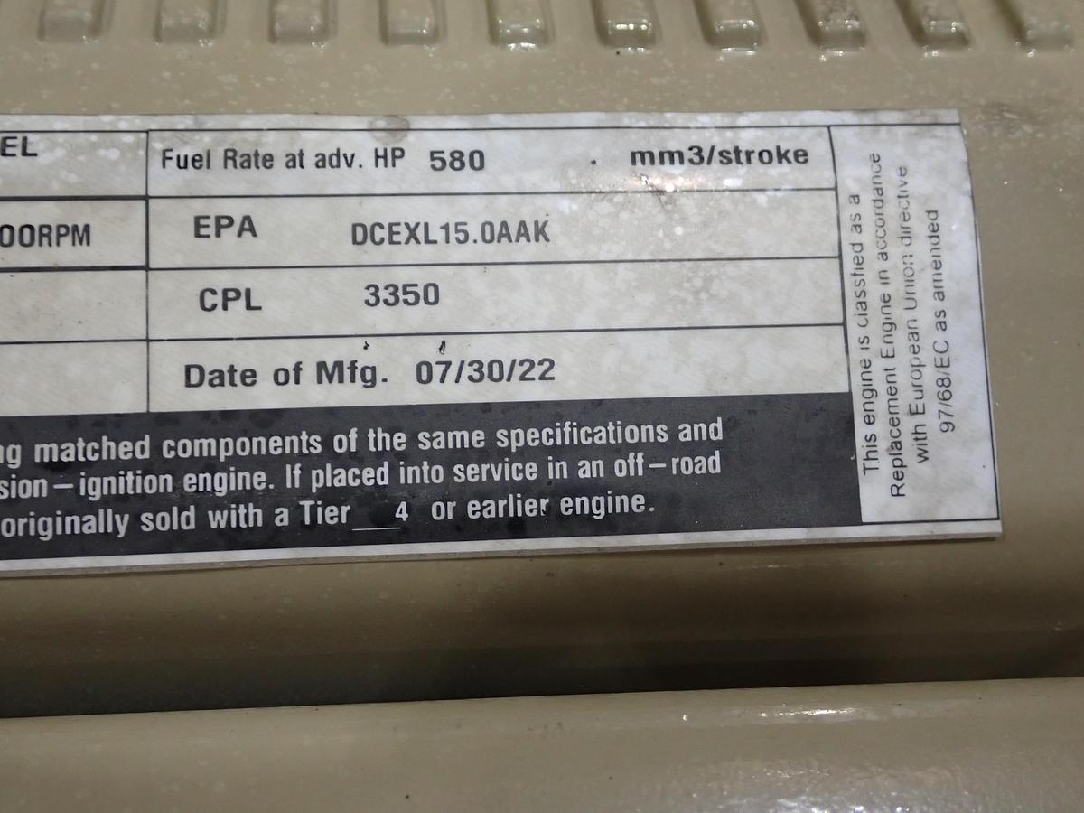2012 Cummins QSX15 Diesel Engine UNUSED CPL 3350