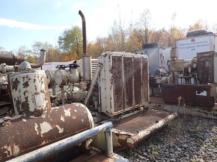 Used Quincy 850/200 Air Compressor 850 CFM Detroit Diesel 8V71 Skid Mounted 200 PSI!