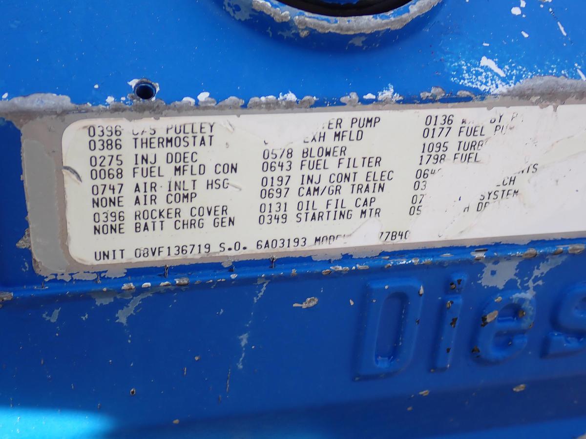 Used 1989 Detroit Diesel 8V92TA Engine POWER UNIT w/ PTO CLUTCH