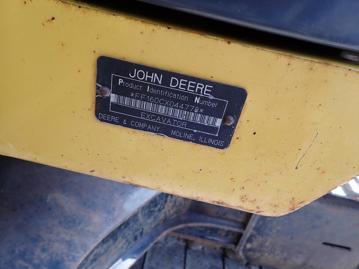 Used 2004 John Deere 160C LC Hydraulic Excavator Q/C Aux. Hydraulics