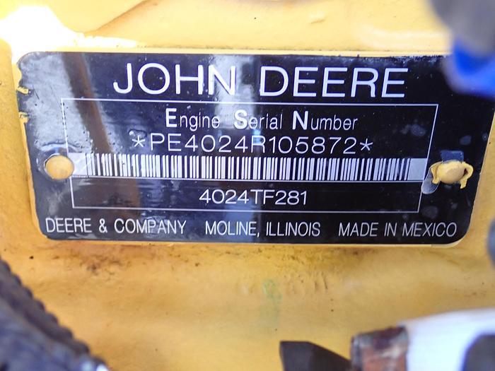 Used 2012 John Deere 4024TF281 Diesel Engine 469 HOURS