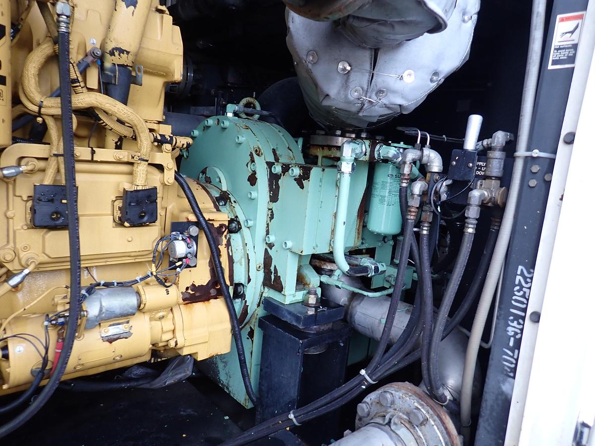 Used 2004 Sullair DE18 1550 CFM Oil Free Air Compressor CAT C16 5281 HRS