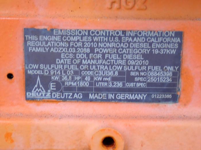 Used 2010 DEUTZ D914 L03 Diesel Engine LOW HOUR POWER UNIT