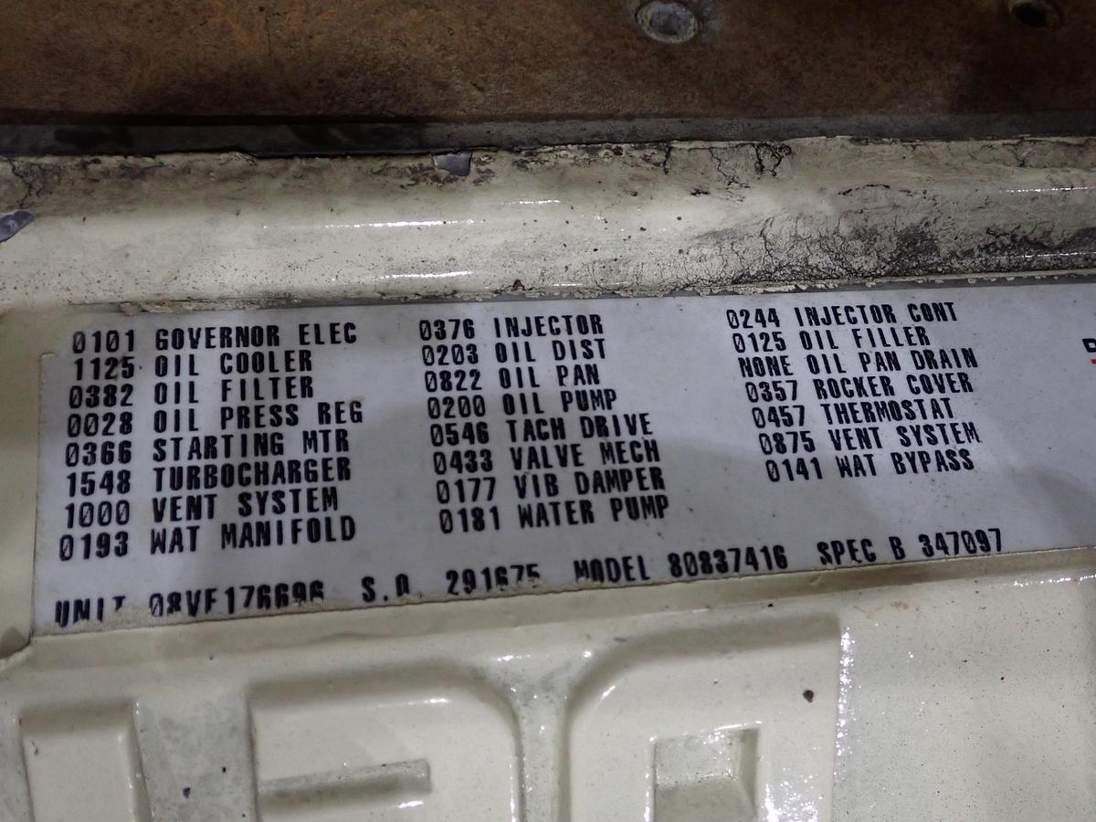 Used Detroit Diesel 8V92TTA Engine TWIN TURBO 1469 HOURS