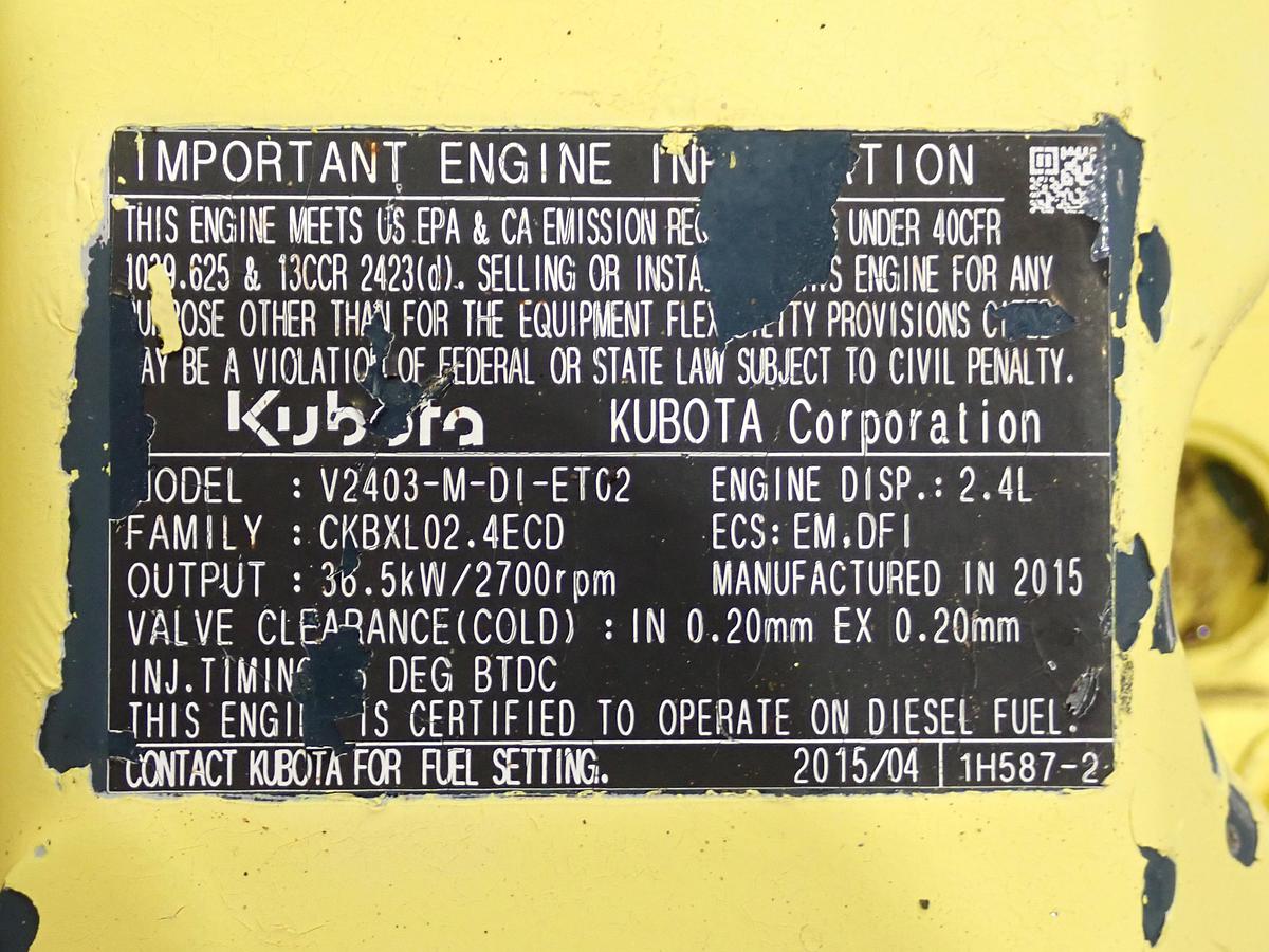 Used 2015 Kubota V2403-M-DI-ET02 Diesel Engine