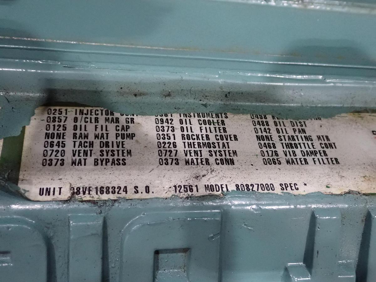 Detroit Diesel 8V92 Marine Diesel Engine GOV'T SURPLUS REBUILT