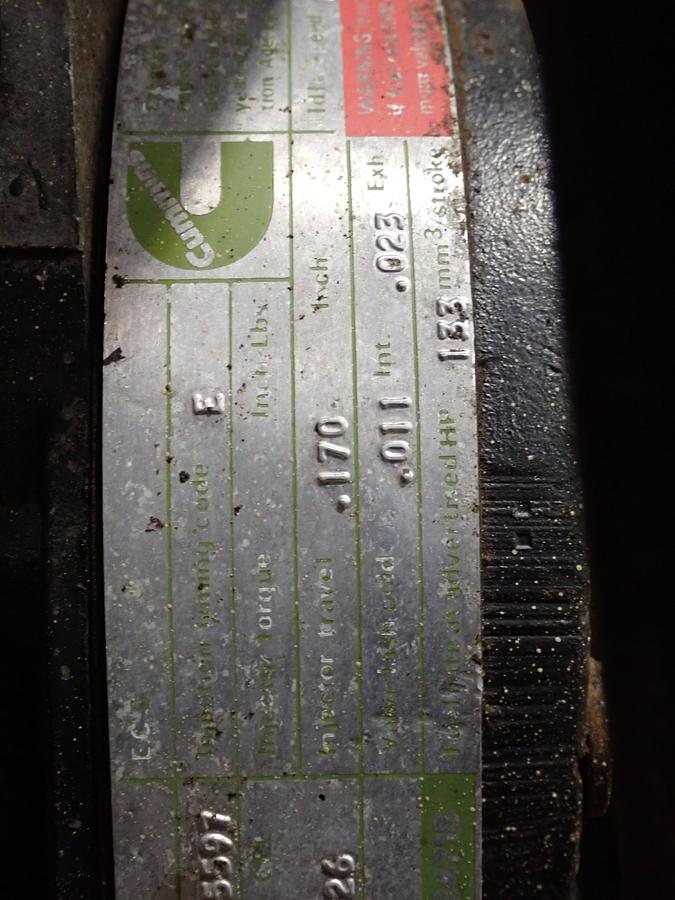 Used 1983 Cummins NHC250 Diesel Engine MILITARY! 