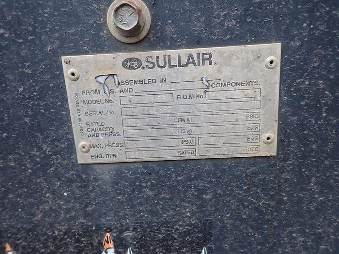 Used 2005 Sullair 185DPQ 185 CFM Air Compressor CAT DIESEL! Trailer Towable