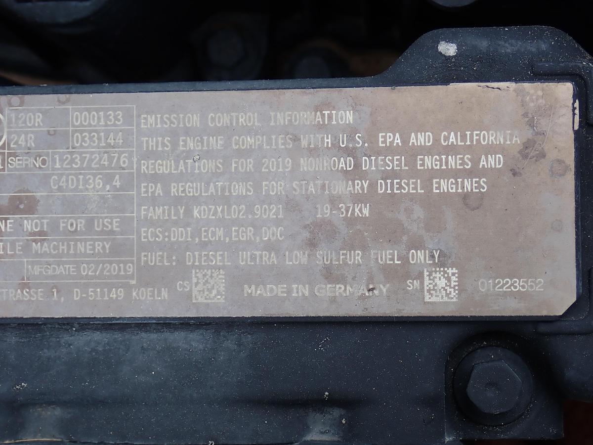 Used 2019 Deutz D2.9 L4 Diesel Engine Power Unit