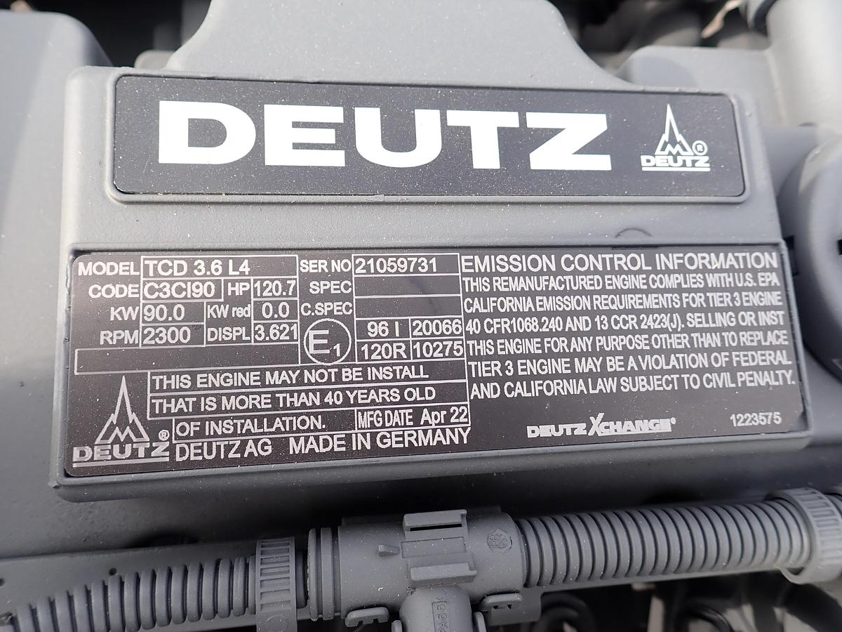 2022 DEUTZ TCD 3.6 L4 UNUSED Diesel Engine 120 HP