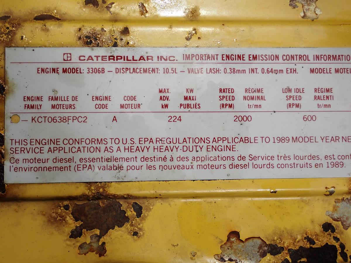 Used 1989 CAT 3306 DITAAC 300 HP Truck Engine