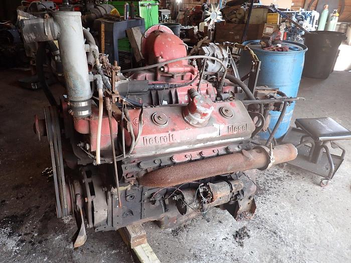 Used 1977 Detroit Diesel 8V71N Engine RUNS MINT! VIDEO! LOW MILES! 8V71 V8 GM