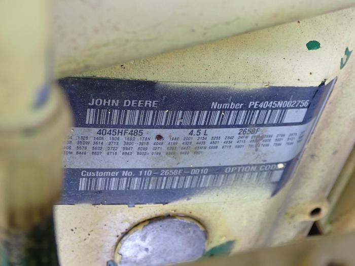 Used 2016 John Deere 4045HF485 Diesel Power Unit LOW HOURS