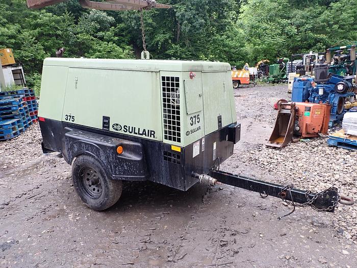 Used 2008 Sullair 375CA3 375 CFM Air Compressor VIDEO! CAT Diesel Towable PRE EMISSIO
