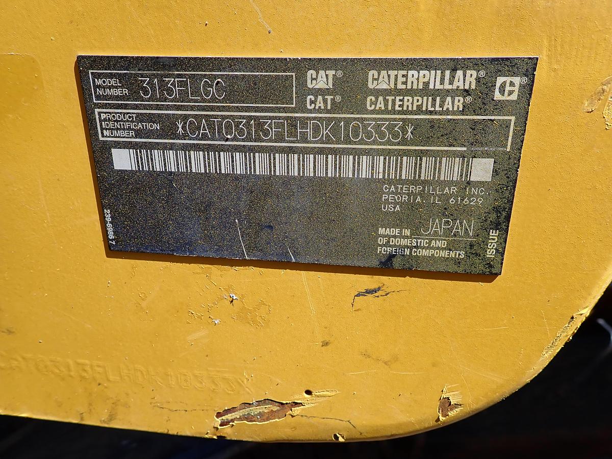 Used 2018 CAT 313FL GC Excavator HYDRAULIC THUMB