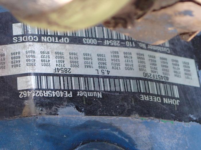 Used 2013 John Deere 4045TF290 Diesel Power Unit