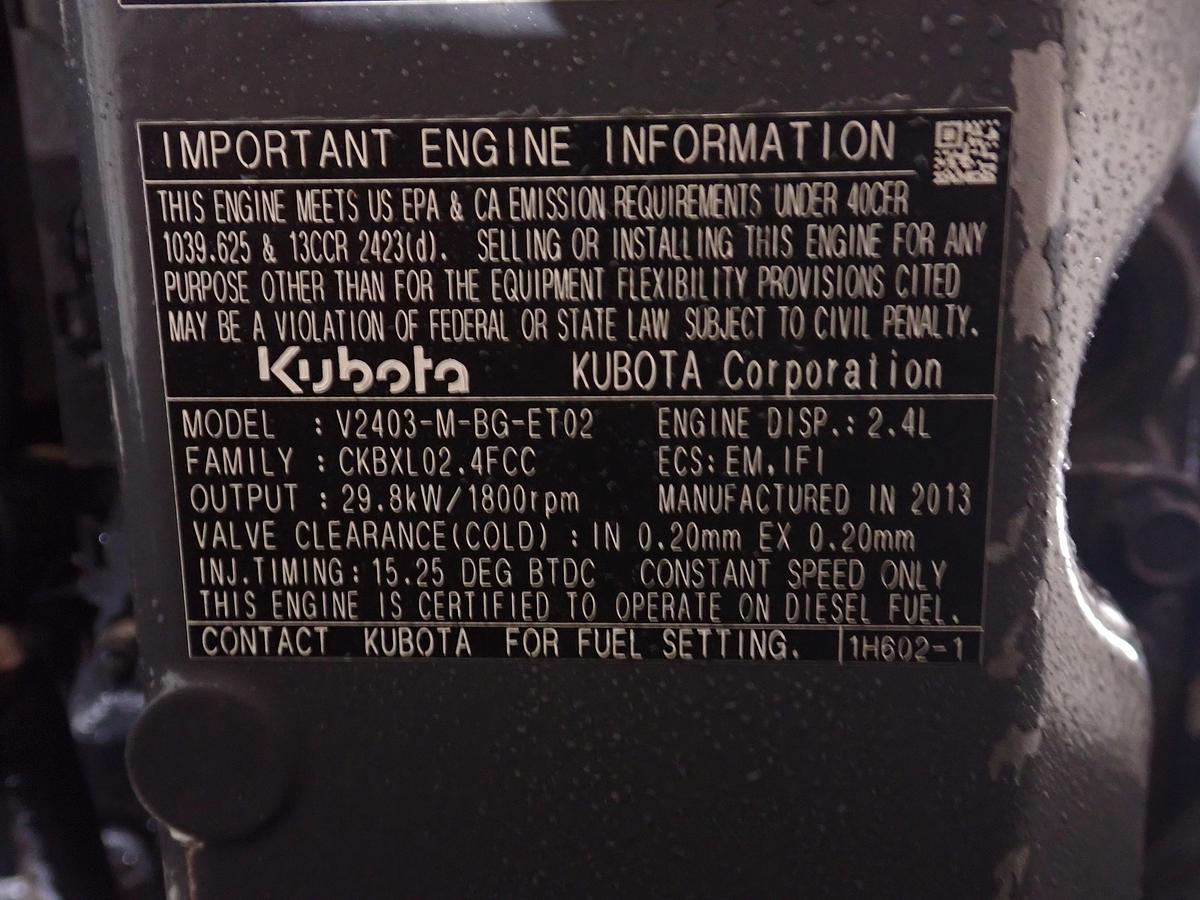 Used 2013 Kubota V2403-M-BG-ET02 Diesel Engine