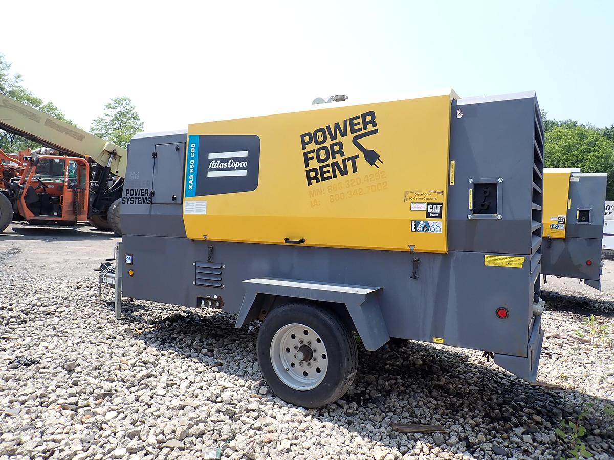 Used 2020 Atlas Copco XAS950CD8 950 CFM Air Compressor 842 HOURS