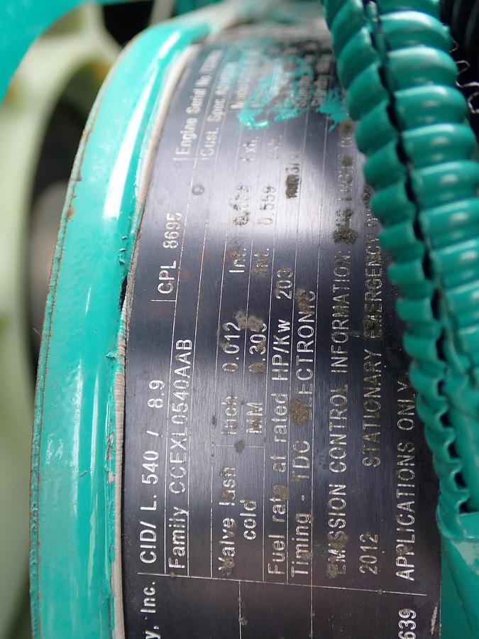 2012 Cummins DSHAB 175 KW Generator UNUSED!