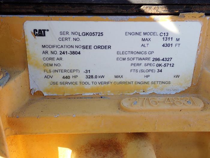 Used 2006 CAT C13 440 HP Diesel Engine 2970 HOUR POWER UNIT A/R 241-3804