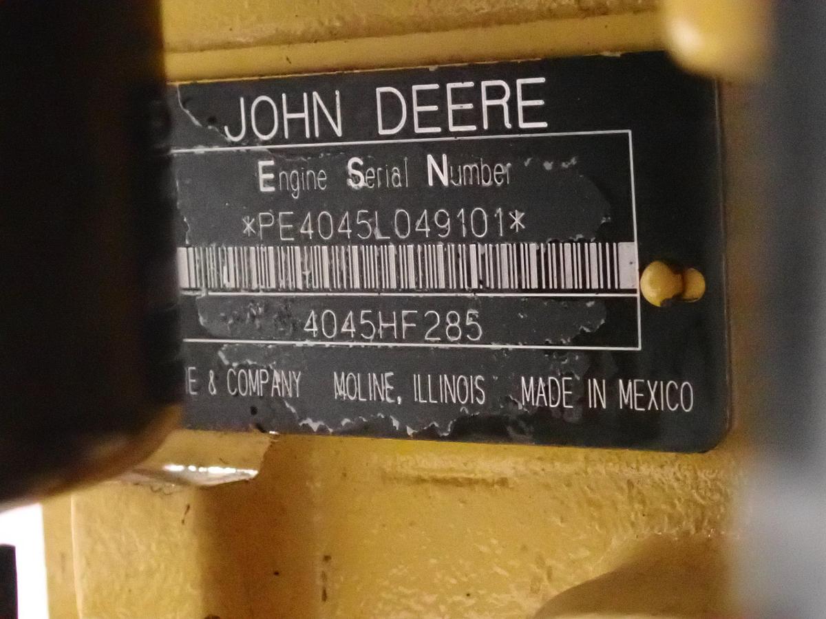 Used 2008 John Deere 4045HF285 Diesel Engine LOW HOURS