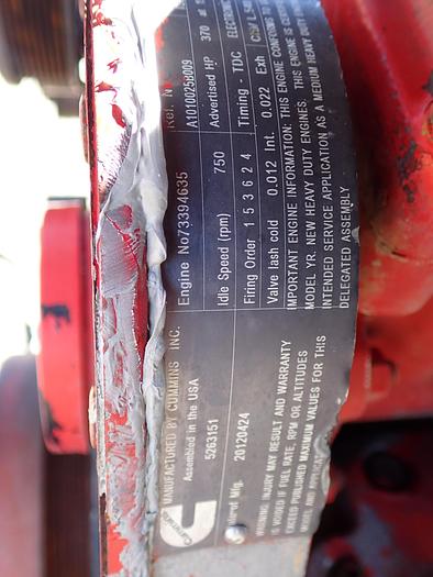 Used 2012 Cummins ISL9-370 CPL 3732