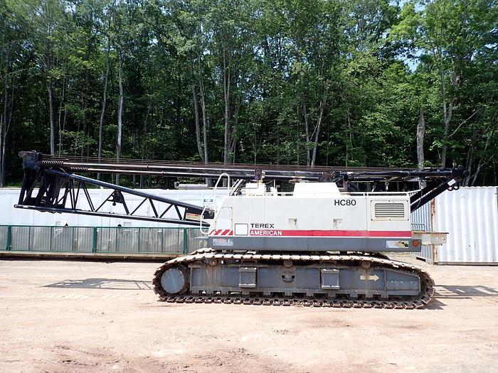 Used 2008 Terex American HC80 80 Ton Crawler Crane LOW HOURS! INSPECTED! Lattice Boom
