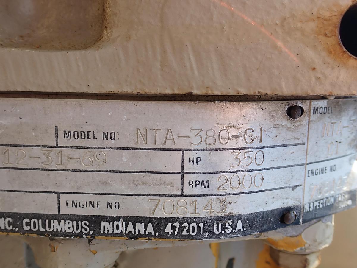 Used 1970 Cummins NTA-380-CI Diesel Engine