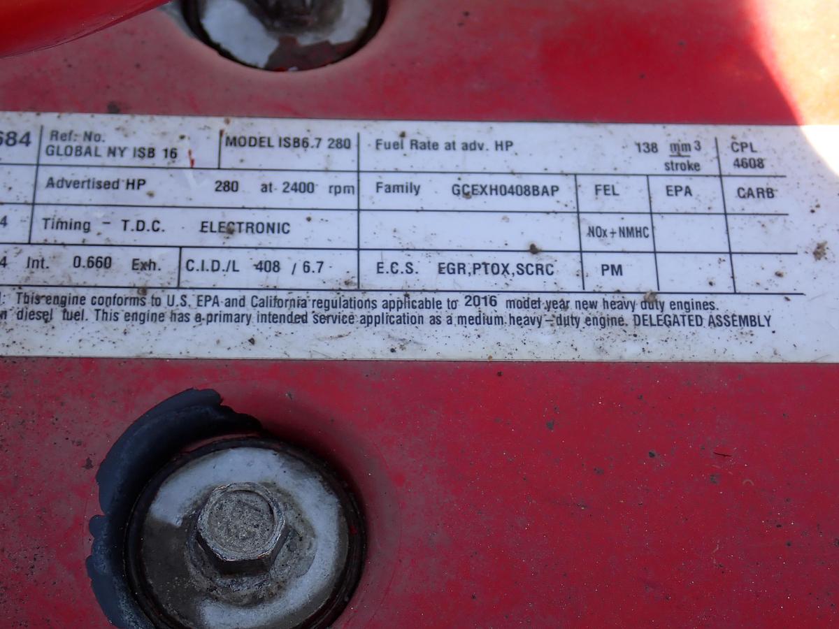 Used 2016 Cummins ISB 280 Diesel Engine CM2350 19,568 MILES