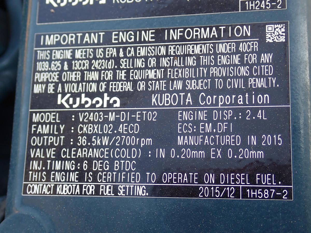 Used 2015 Kubota V2403-M-DI-ET02 Diesel Engine