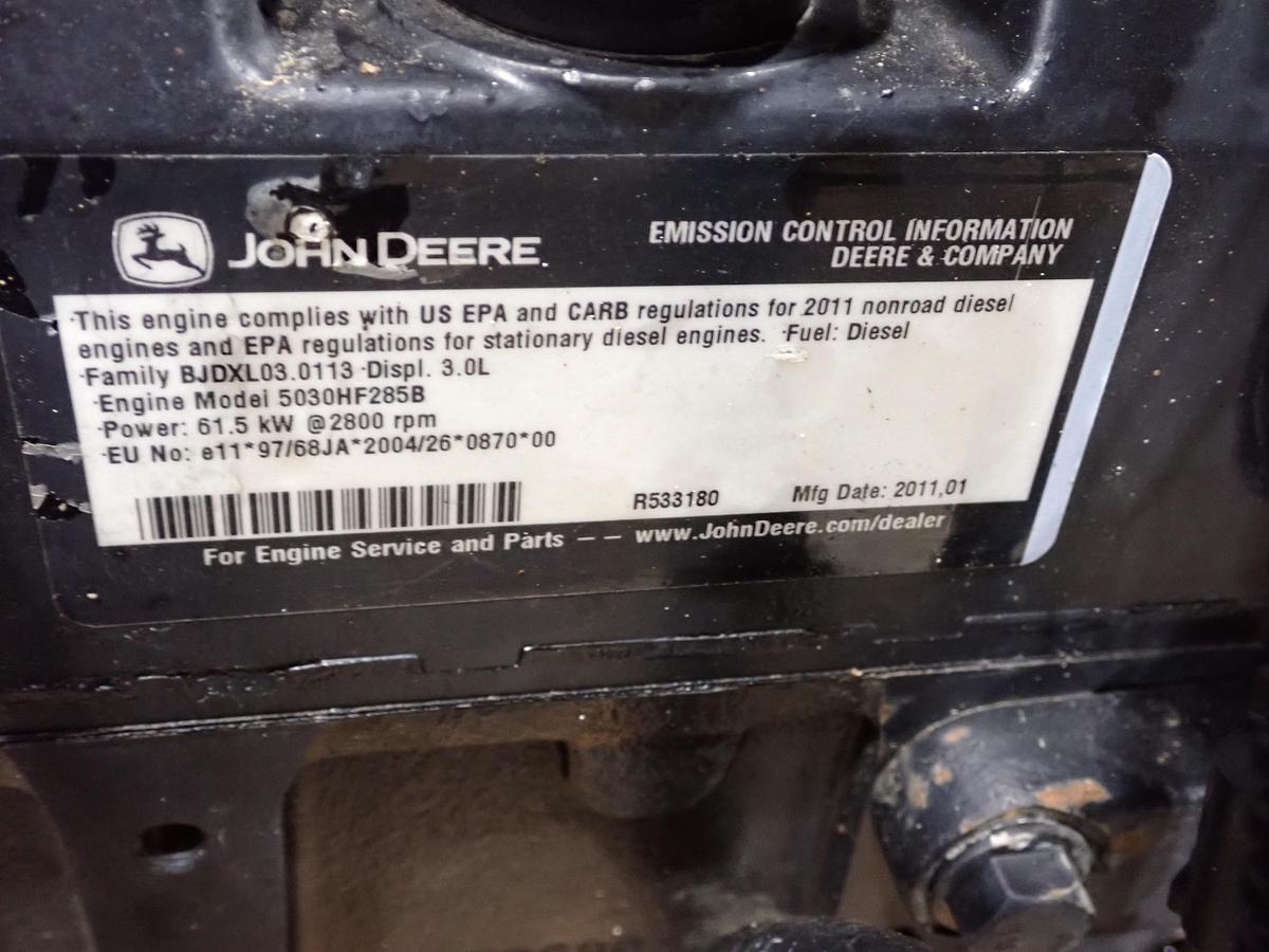Used 2011 John Deere 5030HF285 Diesel Engine POWER UNIT! PTO Clutch!