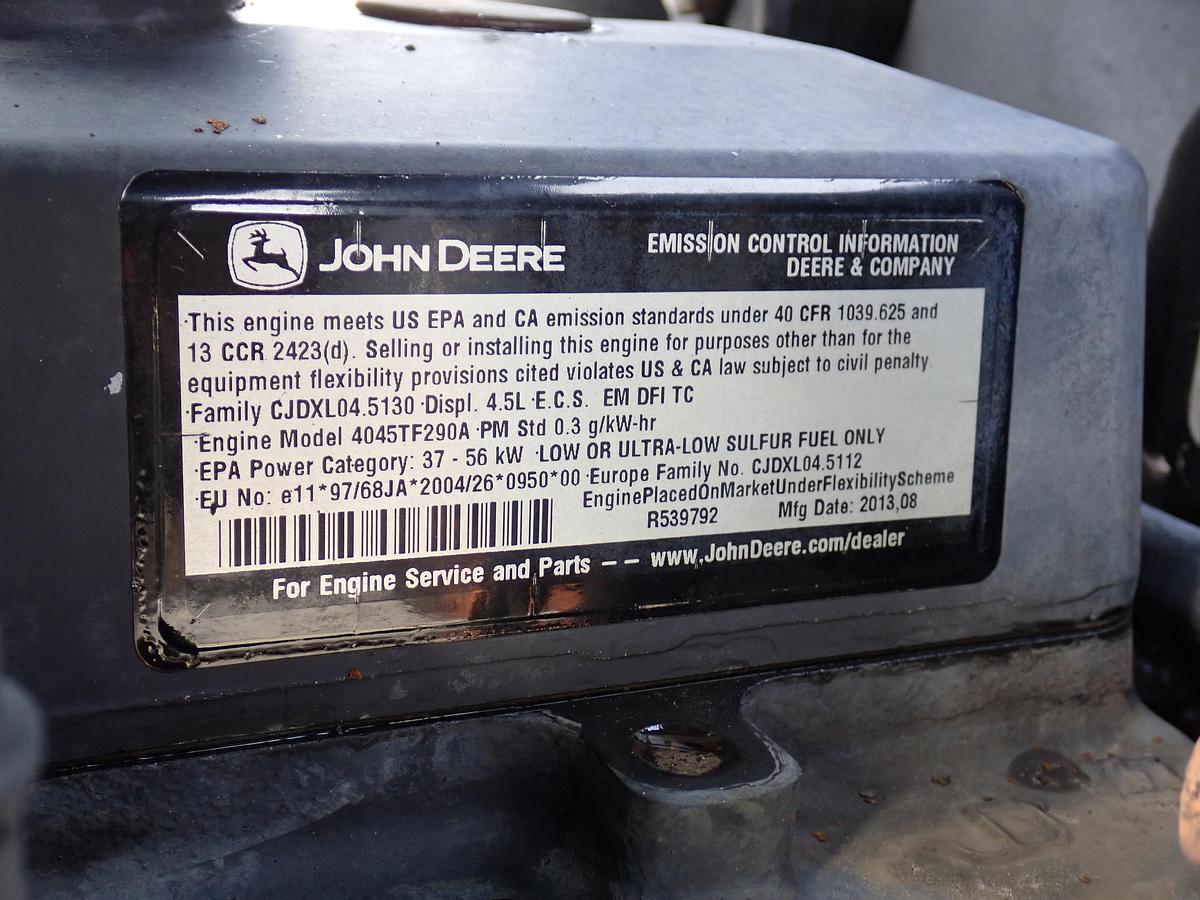 Used 2013 John Deere 4045TF290 Diesel Engine POWER UNIT