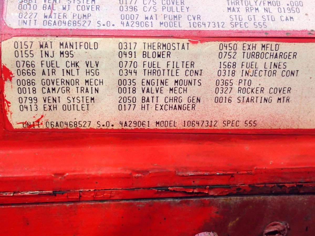 Used Detroit Diesel 6-71T Engine LOW HOURS! 1064-7312